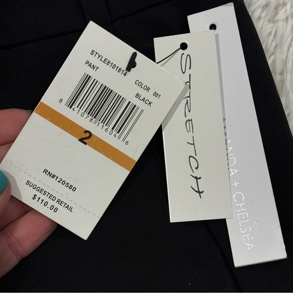 Amanda+Chelsea CONTEMPORARY FIT Narrow Leg
Low-rise waist black pants NWT sz2 - Picture 5 of 11